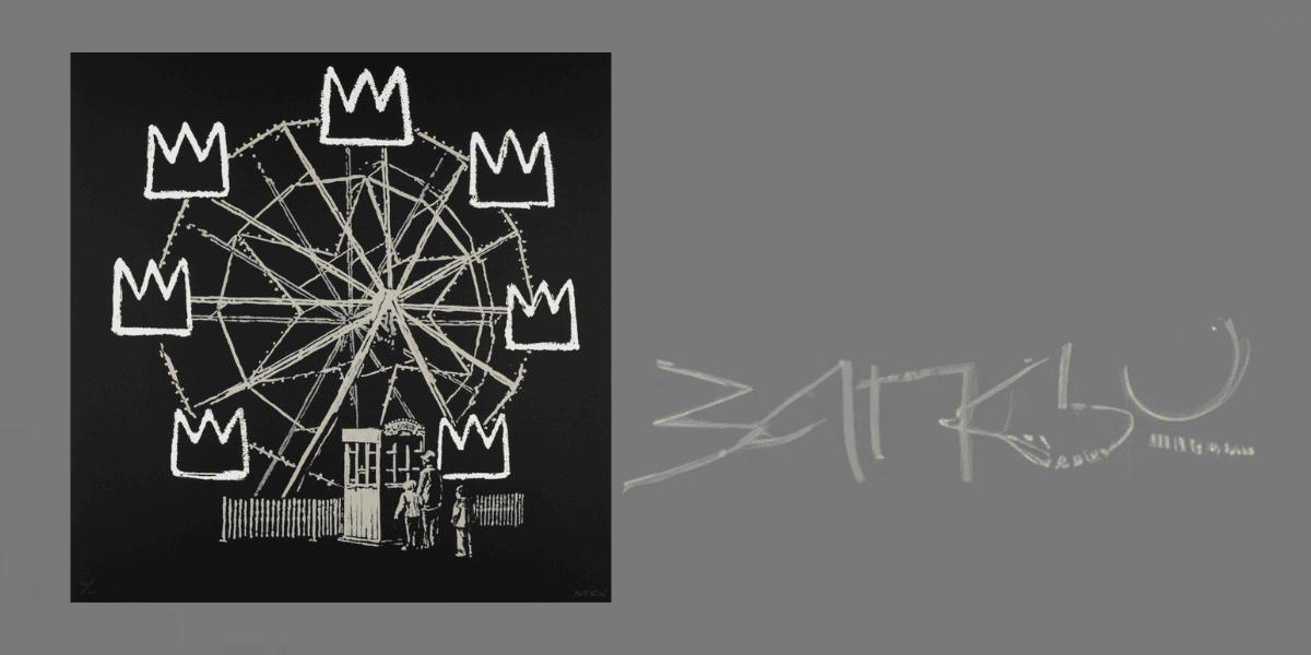 Banksy – Banksquiat (Black), 2019